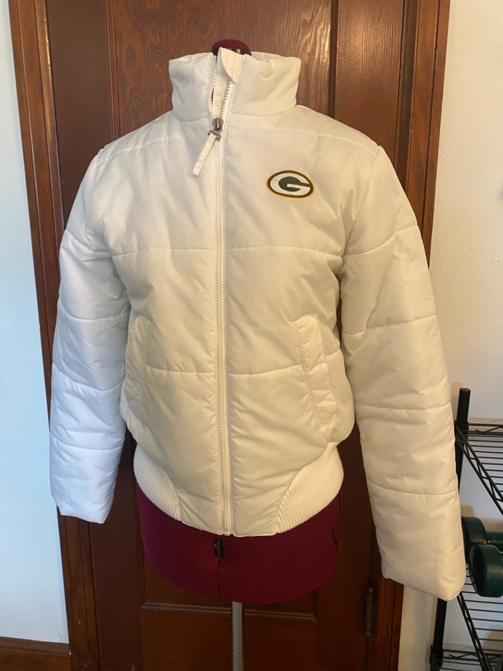 NFL Team Apparel Women's Packers White Jacket